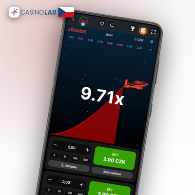Ikona auto-cashoutu s hodnotou 1,80x pro Aviator online v Lab Casinu