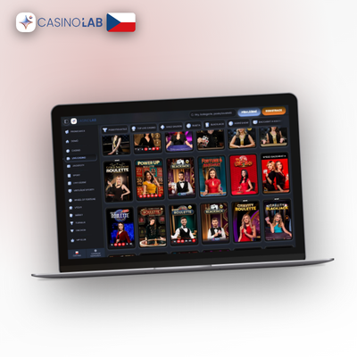Lab Casino app se sportovními sázkami a fotbalovými kurzy na pozadí stadionu