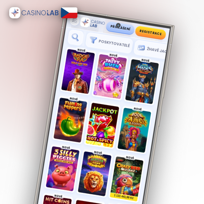Mobilní PWA aplikace Lab Casino na smartphonu pro Android a iOS