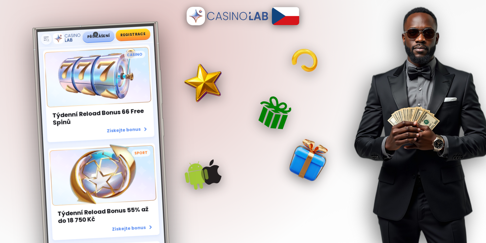 Lab Casino podporuje odpovědné hraní — ikona 18+ a symbol rovnováhy