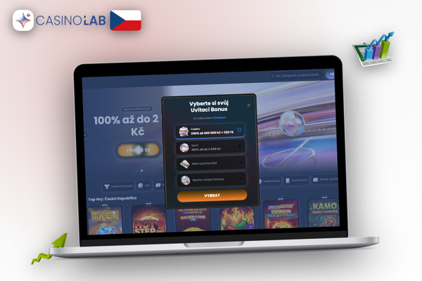 Ověření identity v Lab Casino — smartphone fotí doklad, notebook zobrazuje nahrávací okno
