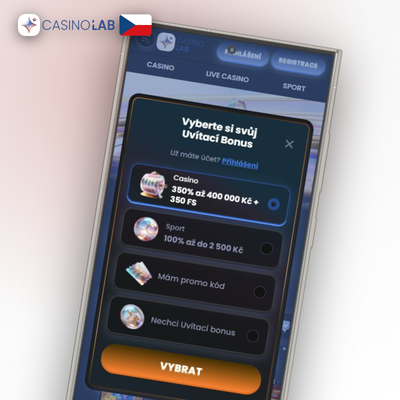 Uvítací bonus Lab Casino po registraci — 100 % z prvního vkladu a zatočení zdarma